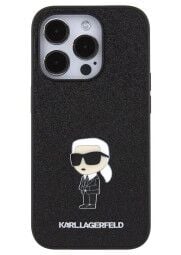 KARL LAGERFELD silikoninis blizgus dėklas iPhone 15 Pro Max,