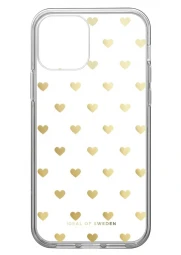 iDeal of Sweden iPhone 12-12 Pro clear dėklas, Golden Hearts, 1 nuotrauka