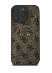 Guess iPhone 16 pro Classic Logo dėklas, rudas, 1 nuotrauka