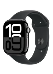 Apple Watch Series 10 GPS 46 mm Black Aluminium Case išmanusis laikrodis, Black Sport Band, 1 nuotra