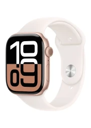 Apple Watch Series 10 GPS 46 mm Rose Gold Aluminium Case išmanusis laikrodis, Pink Sport Band S/M, 1