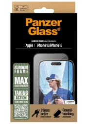 Panzerglass iPhone 15  16 Aluminum frame stikliukas - 1 nuotrauka