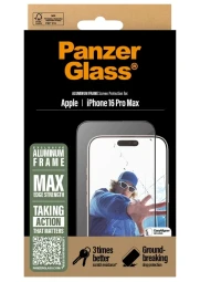 Panzerglass iPhone 16 Pro Max Aluminum frame stikliukas - 1 nuotrauka