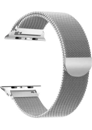 Techprotect Apple Watch 42 44 45 mm milanietiškas dirželis, sidabrinė, 1 nuotrauka