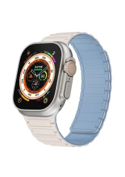 Apple Watch 38 40 41 mm silikoninis dirželis, pilka mėlyna, 1 nuotrauka