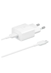  Samsung greitas tinklo įkroviklis su USB-C jungtimi ir USB-C laidu - 15W, balta, 1 nuotrauka