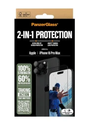 Panzerglass iPhone 16 Pro Max ekrano ir kameros stikliukai, 1 nuotrauka