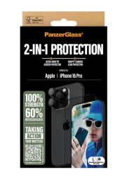 Panzerglass iPhone 16 Pro ekrano ir kameros stikliukai, 1 nuotrauka