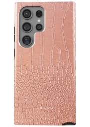 Burga Tough Samsung Galaxy S24 Ultra dėklas - Pink Croco, 1 nuotrauka