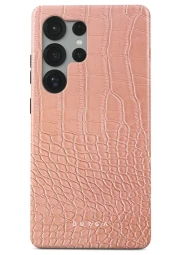 Burga Samsung Galaxy S25 Ultra Tough dėklas - Pink Croco, 1 nuotrauka