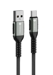 Forcell įkrovimo laidas USB-A į USB-C, 1,2m - 66W, juoda, 1 nuotrauka