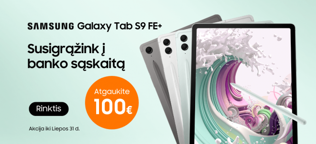 Samsung Galaxy Tab S9 FE Plus 100 Eur cashback, Mobili prekyba