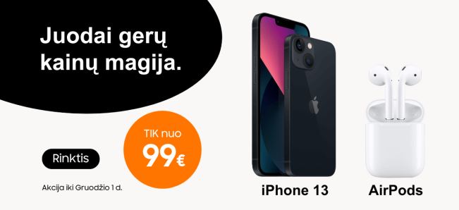 Black Friday akcija iPhone 13 AirPods, Mobili prekyba