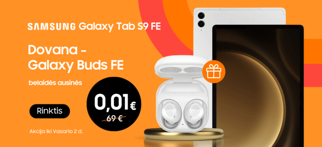 Samsung Galaxy Tab S9 FE akcija dovana Galaxy Buds FE, Mobili prekyba