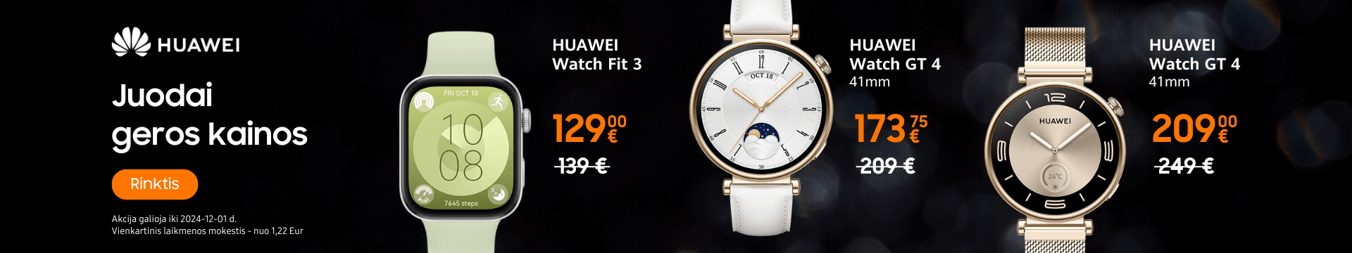 Huawei Watch GT4 Fit3 akcija, Mobili prekyba