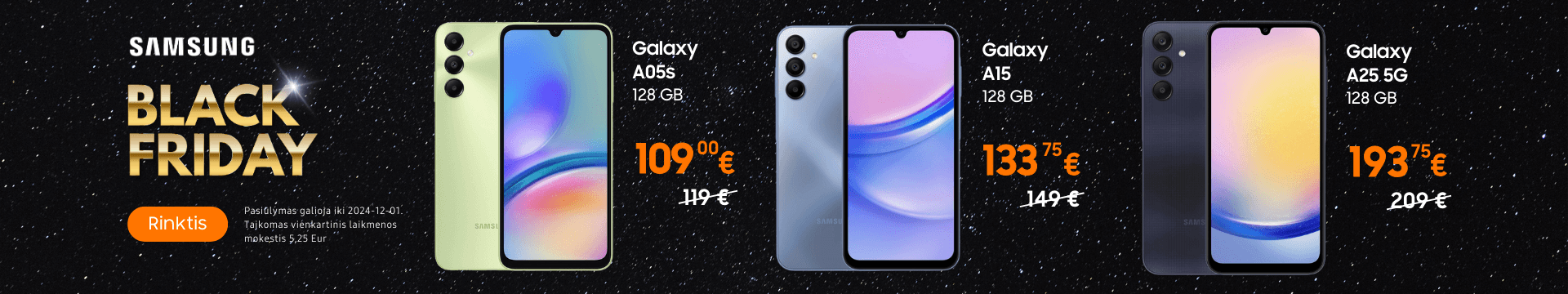 Samsung Galaxy A05s A15 A25 akcija, Mobili prekyba