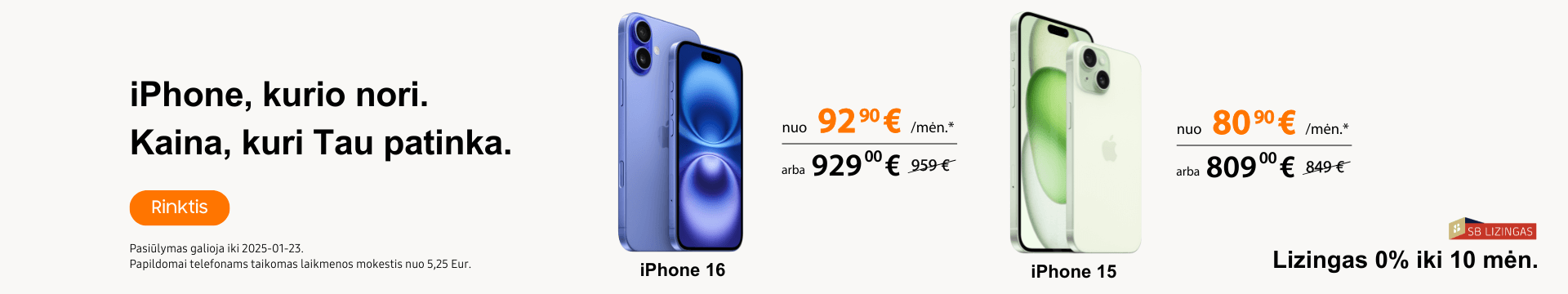 Apple iPhone 16 ir iPhone 15 akcija, Mobili prekyba