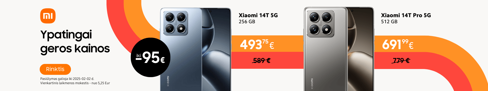 Xiaomi 14T serijos akcija nuo 499 Eur, Mobili prekyba