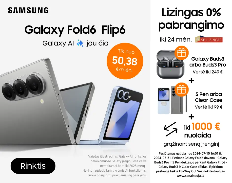 Samsung Galaxy Fold6 Flip6 naujiena, Mobili prekyba