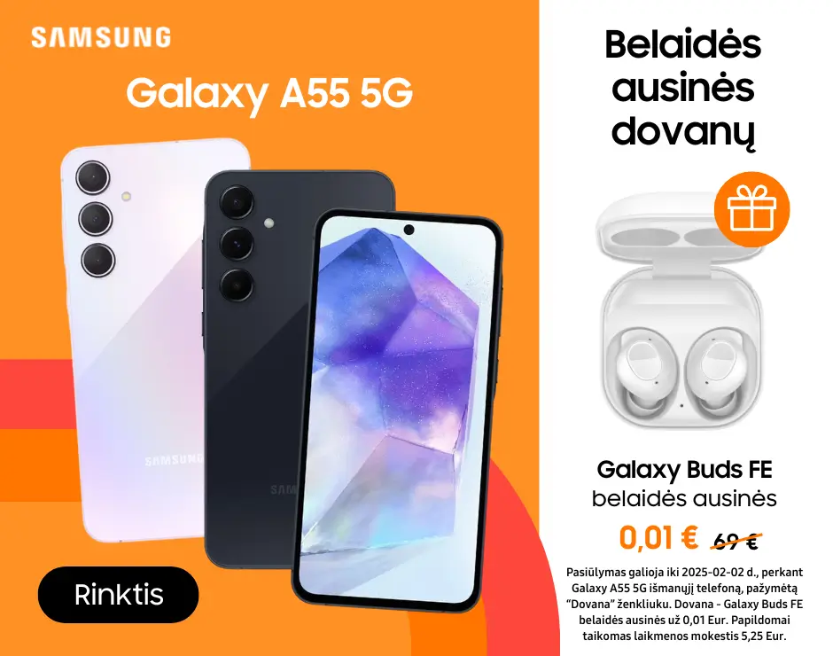 Samsung Galaxy A55 su dovana Buds FE, Mobili prekyba