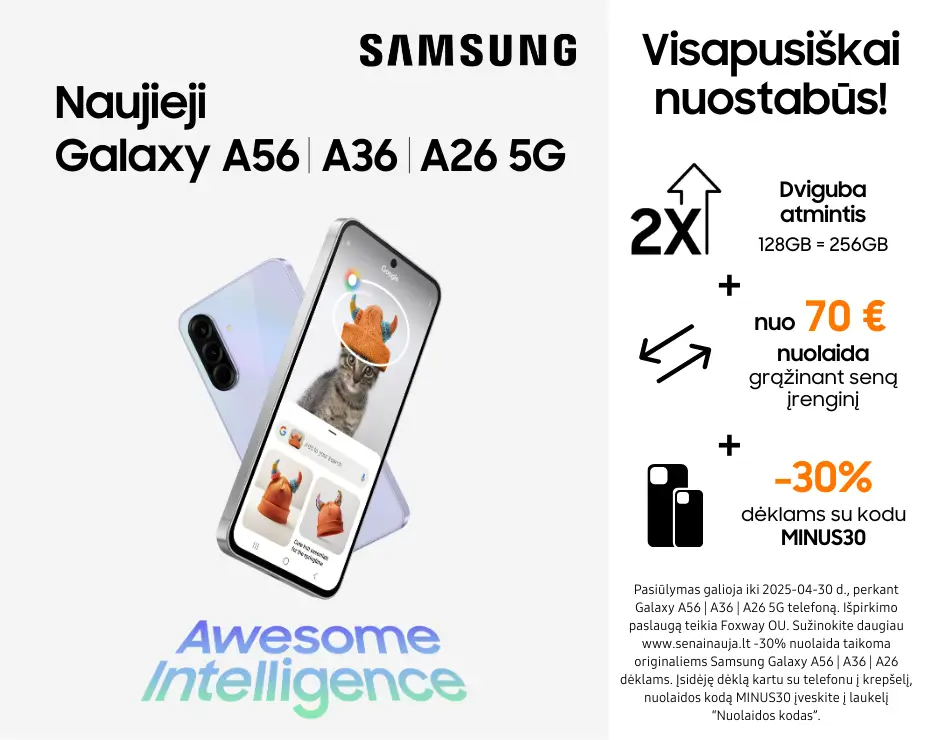 Samsung Galaxy A56 A36 A26 akcija, Mobili prekyba