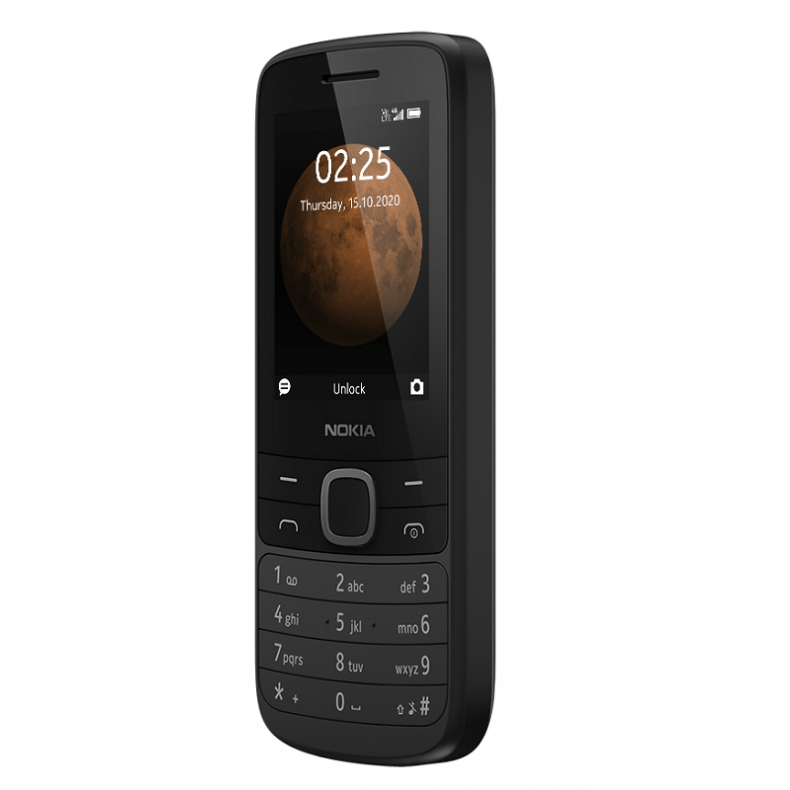 Nokia 225 dual sim juodas iš priekio