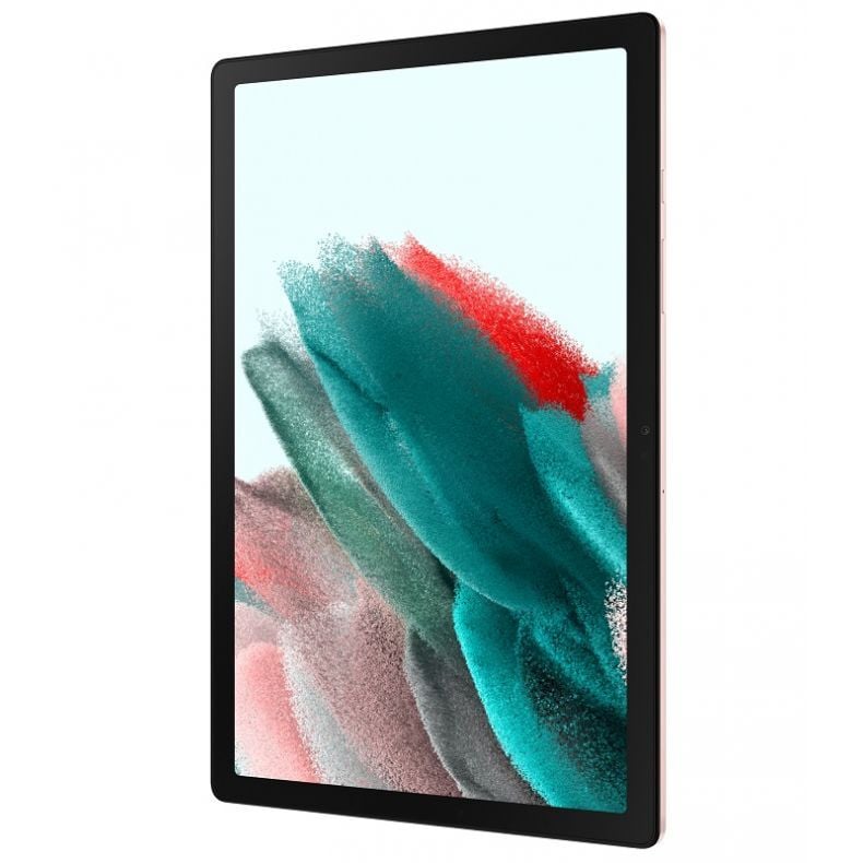 Samsung Galaxy Tab A8_rozine_auksine_sonu_desine_vertikalus