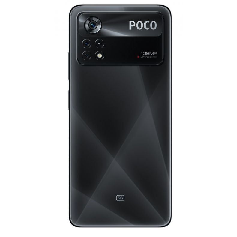 Poco X4 Pro juodos spalvos nugarele