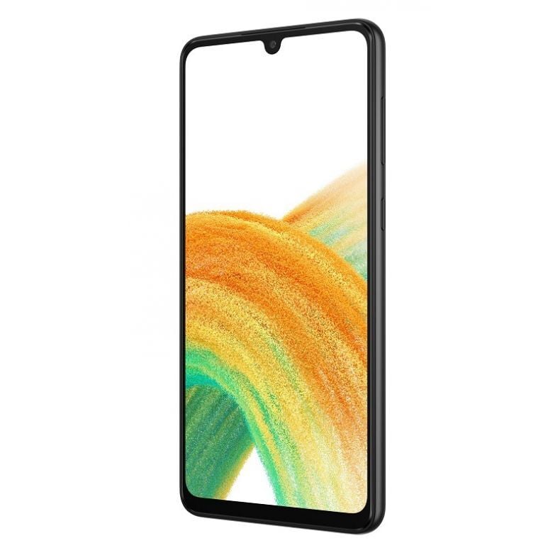 Samsung A33 ekranas is desines puses juodas