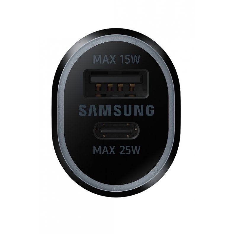 SAMSUNG 25W+15W dvigubas automobilinis įkroviklis