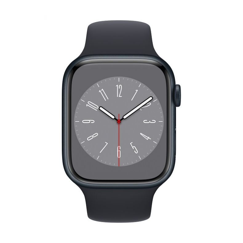 Apple_Watch_Series_8_Cellular_45mm_Midnight_Aluminum_Midnight_Sport_Band_Pure_Front_Screen