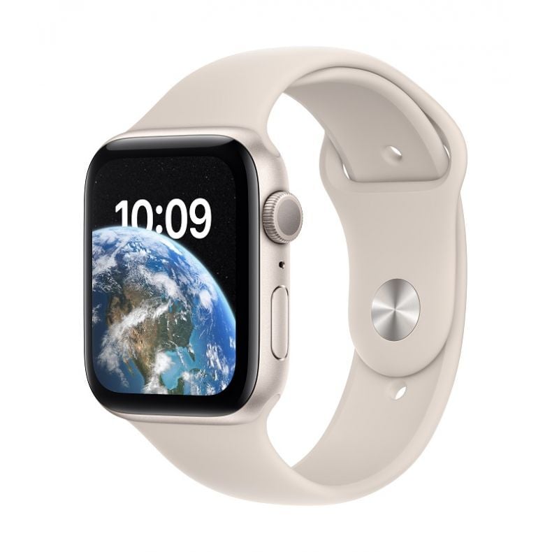 Apple_Watch_SE_GPS_44mm_Starlight_Aluminum_Starlight_Sport_Band_34FR_Screen