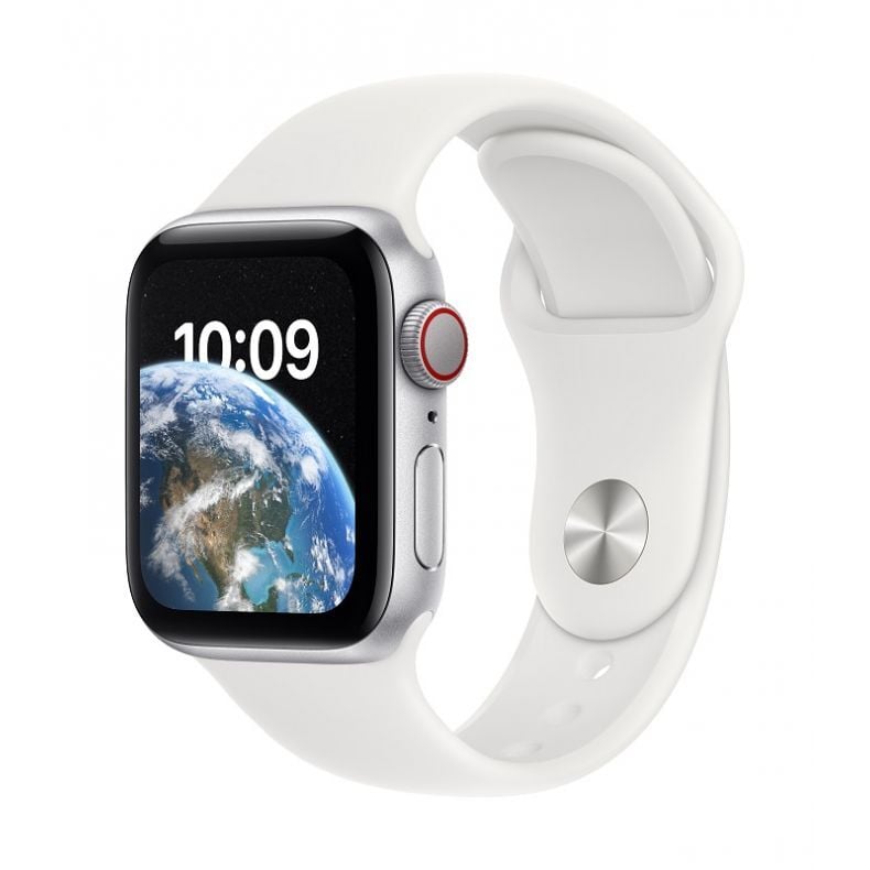 Apple_Watch_SE_Cellular_40mm_Silver_Aluminum_White_Sport_Band_34FR_Screen