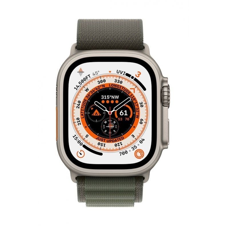 Apple_Watch_Ultra_Cellular_49mm_Titanium_Green_Alpine_Loop_Pure_Front_Screen__USEN