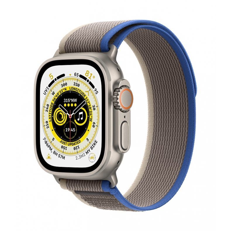  Apple_Watch_Ultra_Cellular_49mm_Titanium_Blue_Gray_Trail_Loop_34FR_Screen