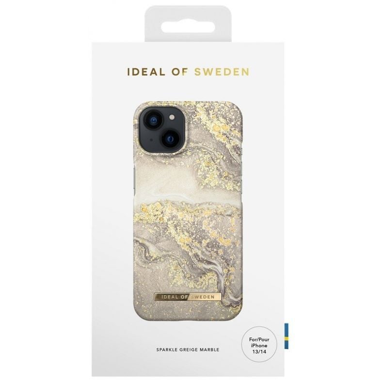 IDEAL OF SWEDEN dėklas iPhone 13 | 14 Sparkle Greige Marble