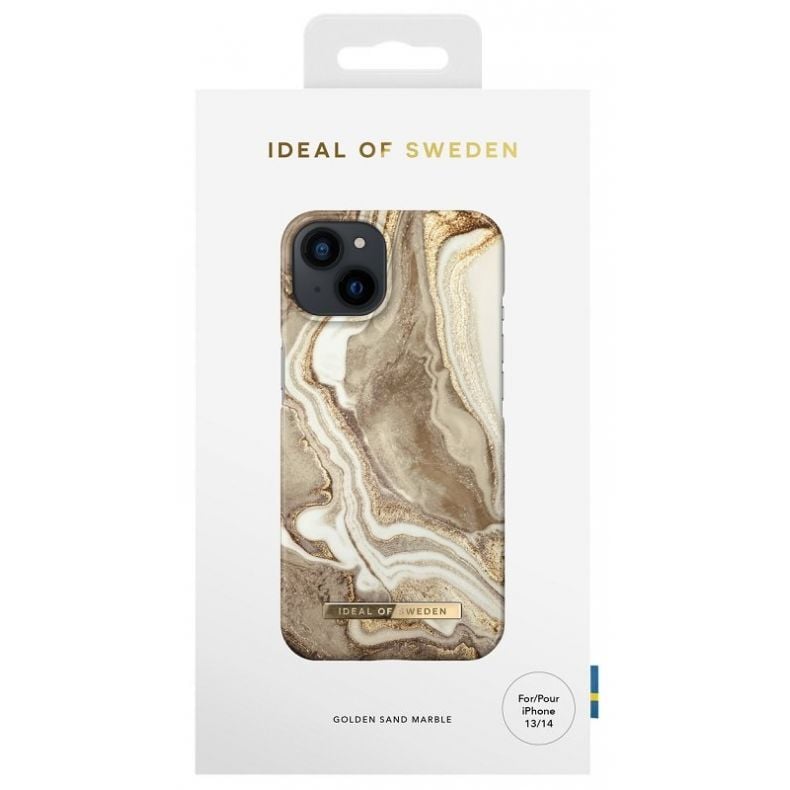 IDEAL OF SWEDEN dėklas iPhone 13 | 14 Golden Sand Marble