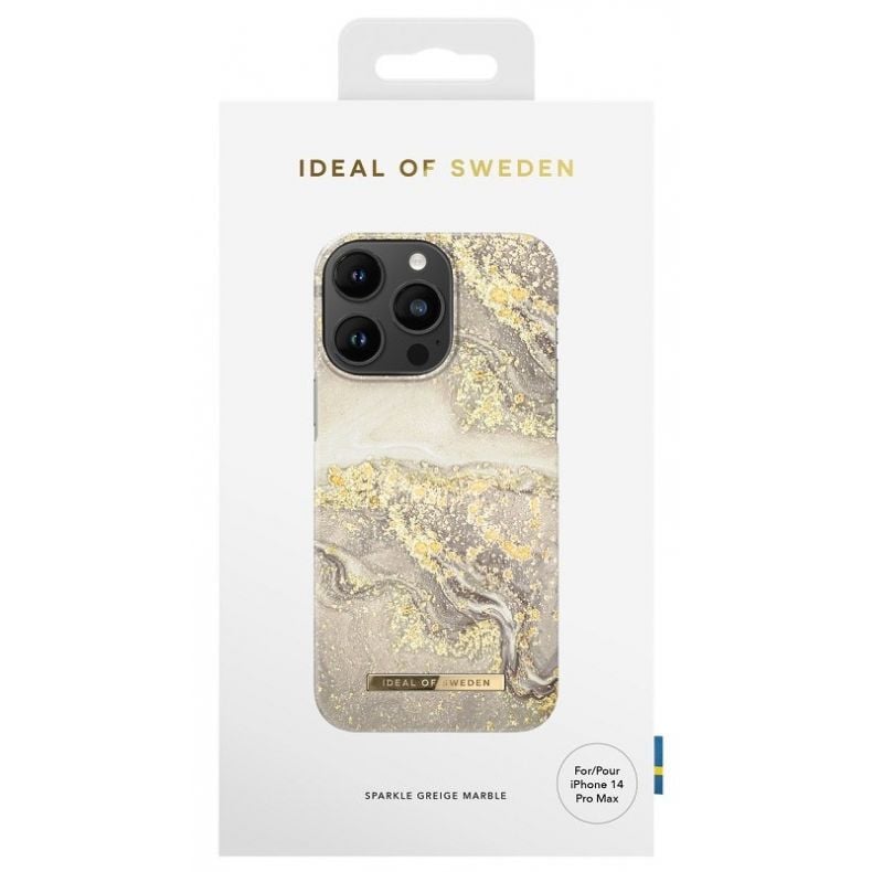 IDEAL OF SWEDEN dėklas iPhone 14 Pro Max Sparkle Greige Marble