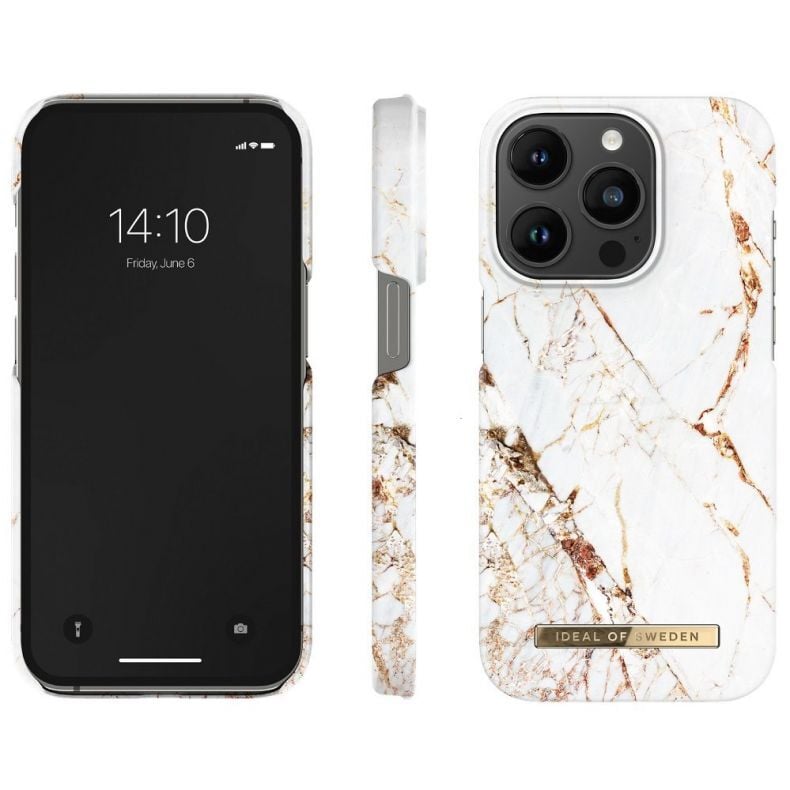 IDEAL OF SWEDEN dėklas iPhone 14 Pro Carrara Gold