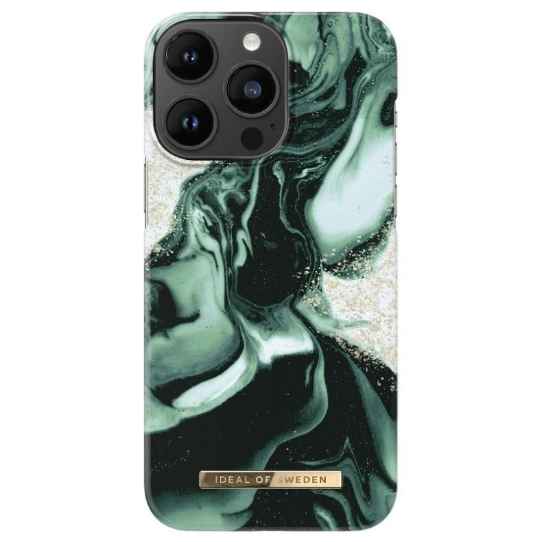 IDEAL OF SWEDEN dėklas iPhone 14 Pro Max Golden Jade Marble