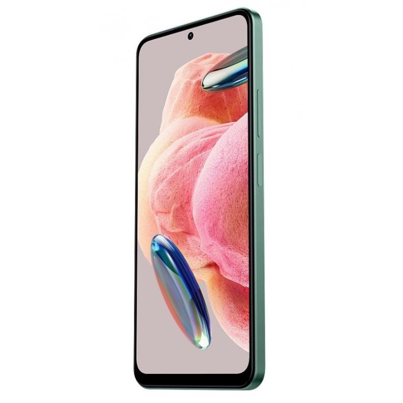 Xiaomi Note12 zalios spalvos ekranas 45 kampu desine puse