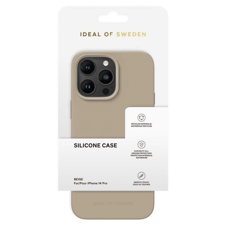 iDeal of Sweden silikoninis dėklas iPhone 14 Pro, Beige