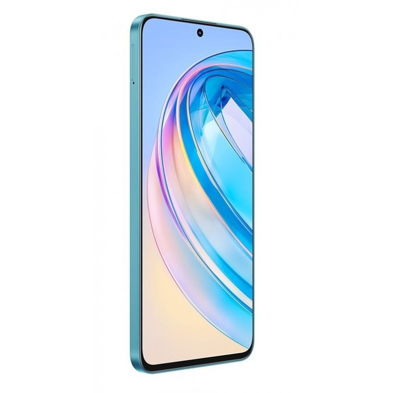 HONOR X8A ekrano kaire puse kampu melynos spalvos