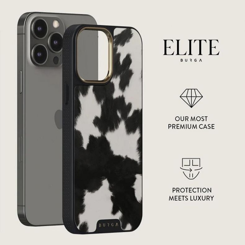 BURGA Elite Gold dėklas iPhone 14 Pro Max Achromatic