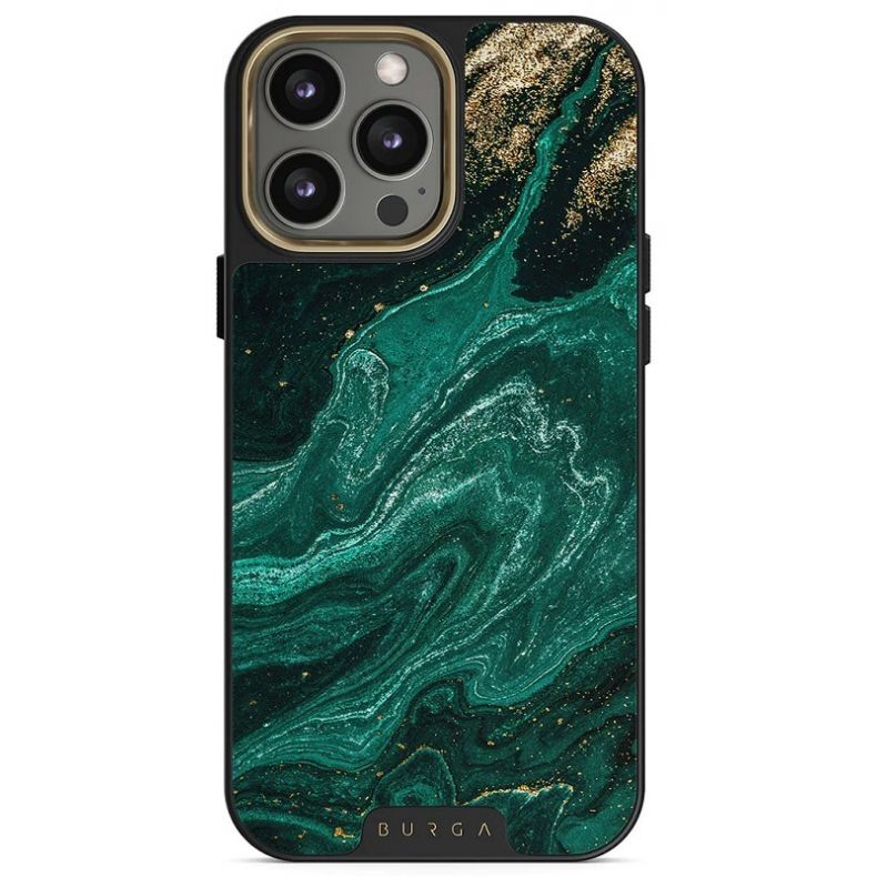 BURGA Elite Gold dėklas iPhone 14 Pro Emerald Pool 