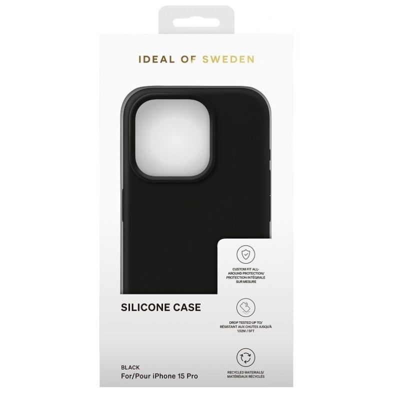 IDEAL OF SWEDEN silicone dėklas iPhone 15 Pro Black