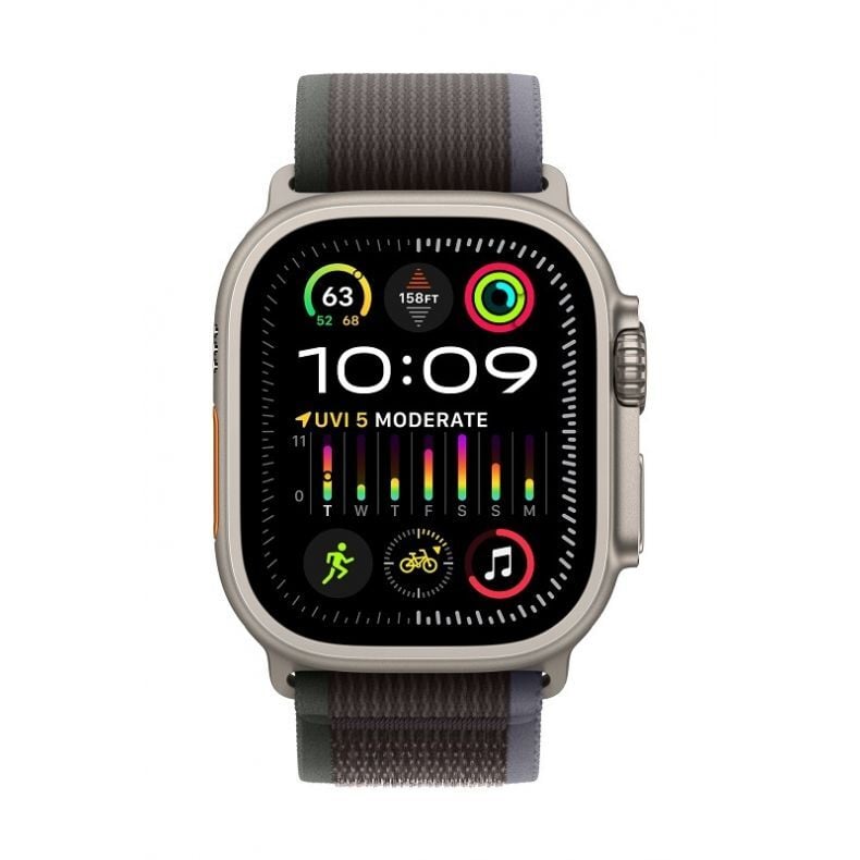 Apple Watch Ultra 2 GPS + Cellular, 49mm išmanusis laikrodis Black (juodas), 2 nuotrauka