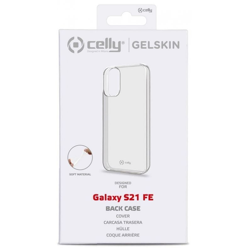 CELLY Samsung Galaxy S21 FE silikoninis dėklas skaidrus