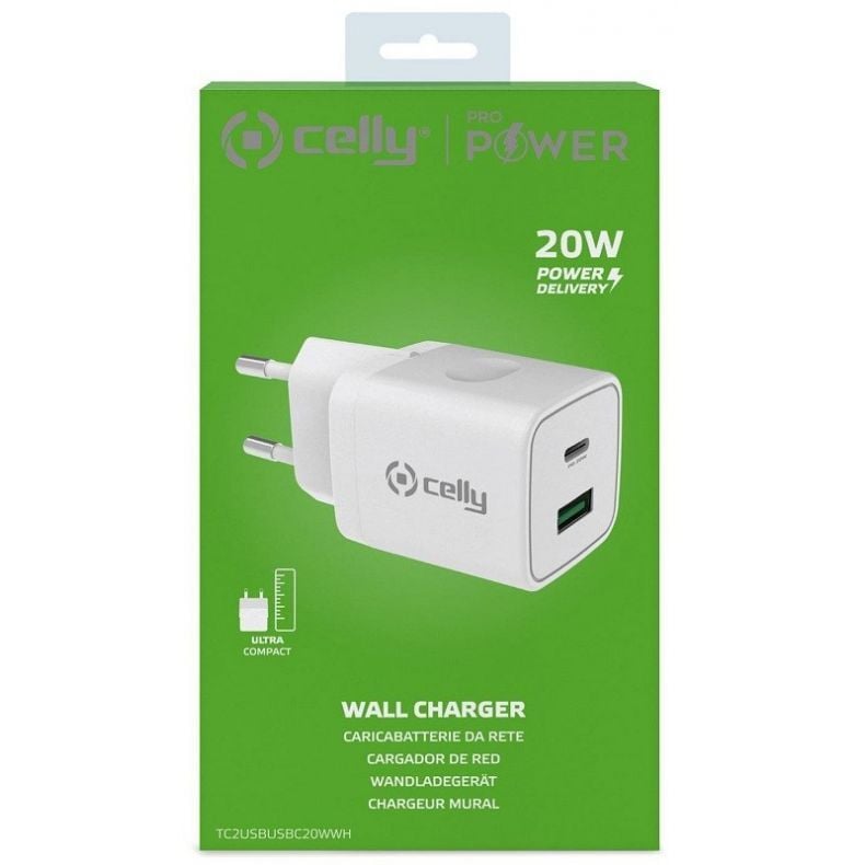 CELLY Tinklo įkroviklis USB-A | USB-C 20W