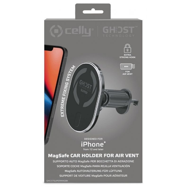 Automobilinis laikiklis Celly MagSafe Black (juodas), 3 nuotrauka